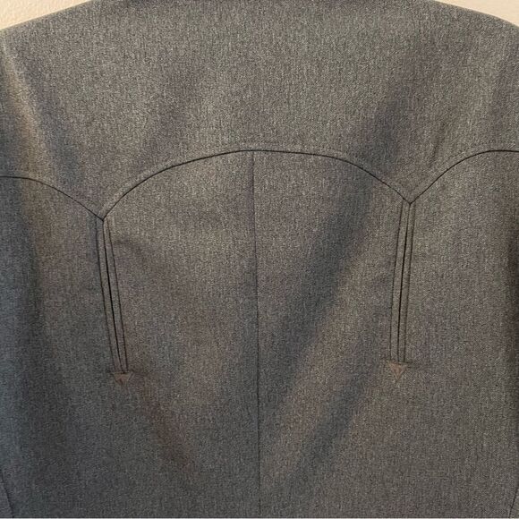 Circle S Western Blazer Men 44R  Gray Cowboy Rodeo Jacket Office Rockabilly USA - Picture 7 of 7